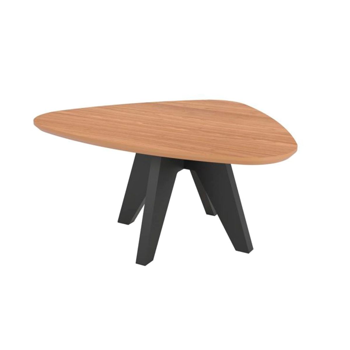 GENERICO - Mesa De Centro 65 Cm 100% MDF Freijo/ Negro Mate