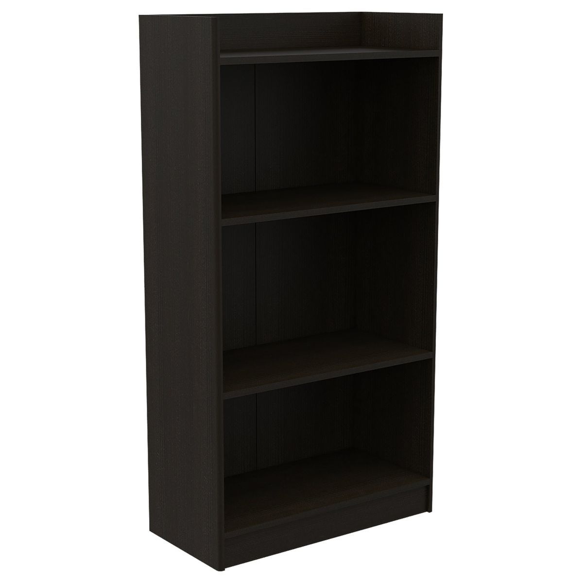 FMFURNITURE - Biblioteca Estante 4 Repisas - Negro 120x62.9x30.2 cm