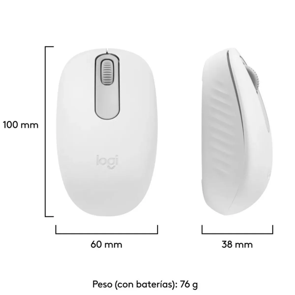 LOGITECH - Mouse Inalámbrico Bluetooth Logitech M196 Blanco