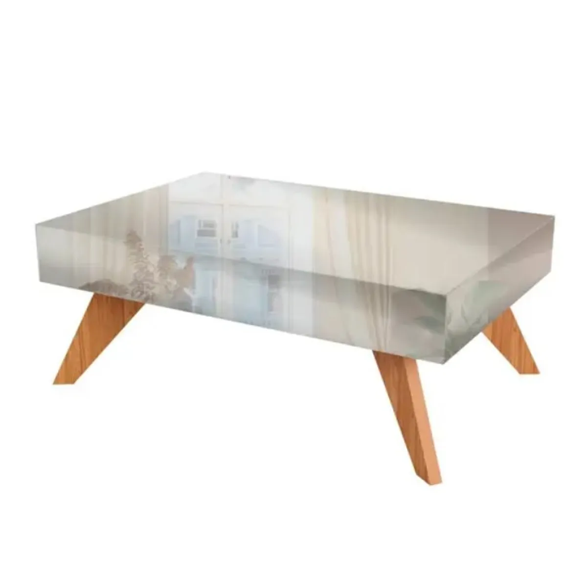 GENERICO - Mesa De Centro Retro 90 Cm 100% MDF Con Espejos