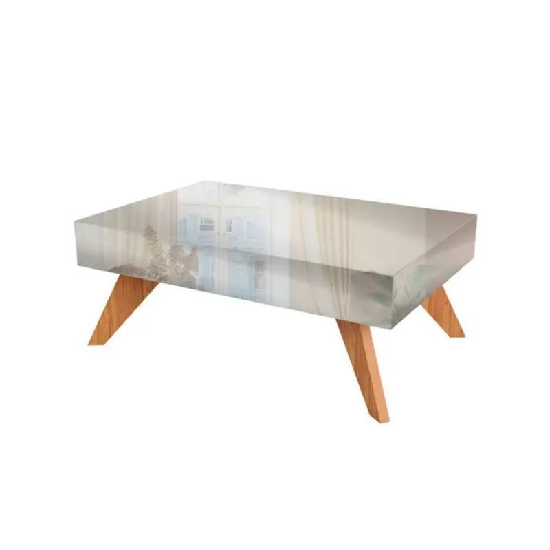 GENERICO - Mesa De Centro Retro 90 Cm 100% MDF Con Espejos