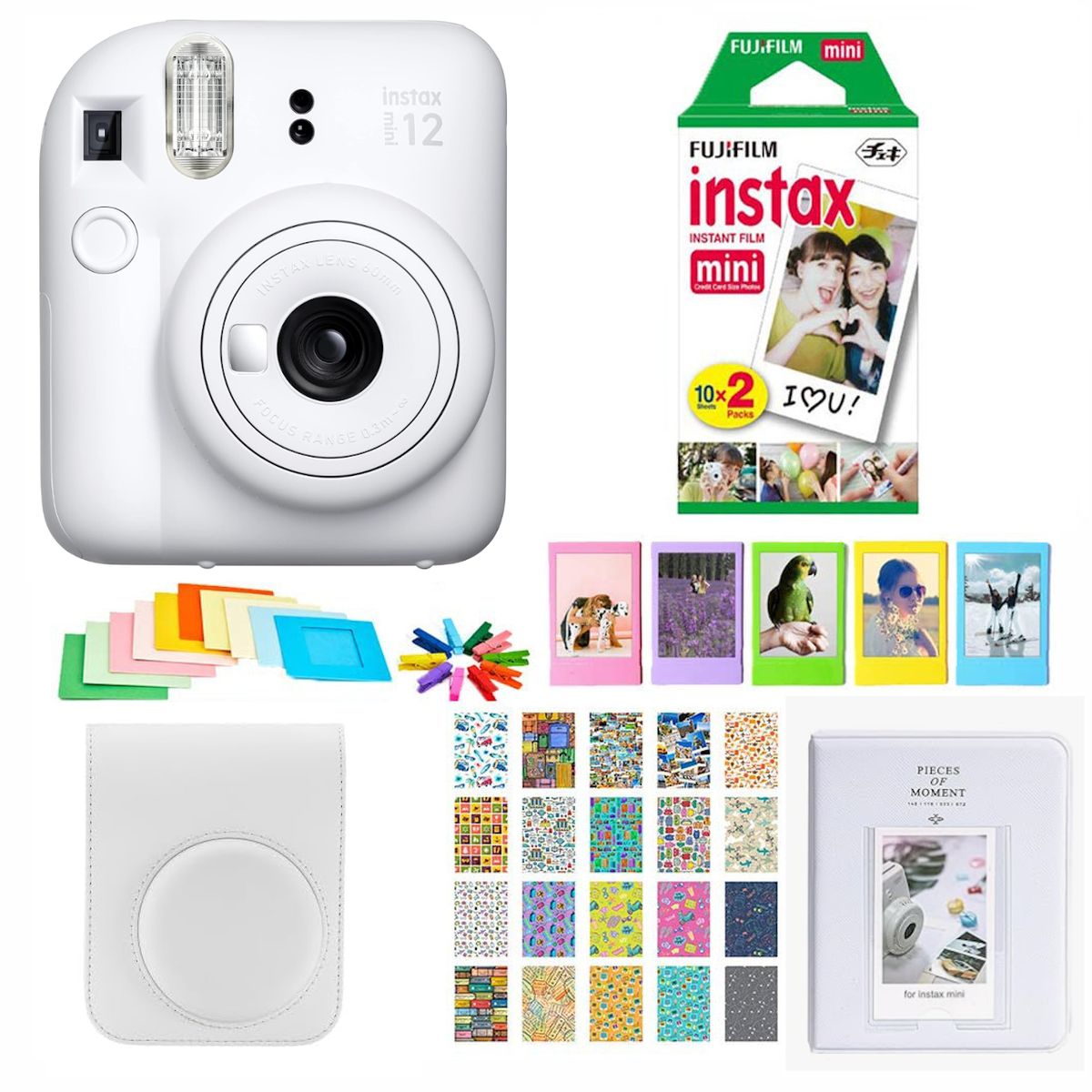 FUJIFILM - SET COMPLETO CÁMARA FUJIFILM INSTAX MINI 12 +20 PELÍCULAS +ACCESORIOS