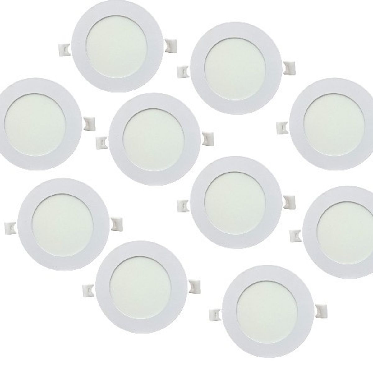WANT - pack 10 foco panel led embutido redondo 6w 3000k Luz cálida