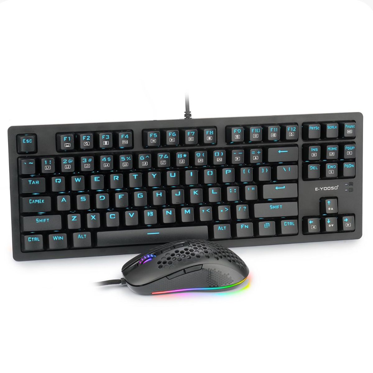 GENERICO - Teclado Mecánico Gamer E-Yooso Z737 Black Rgb