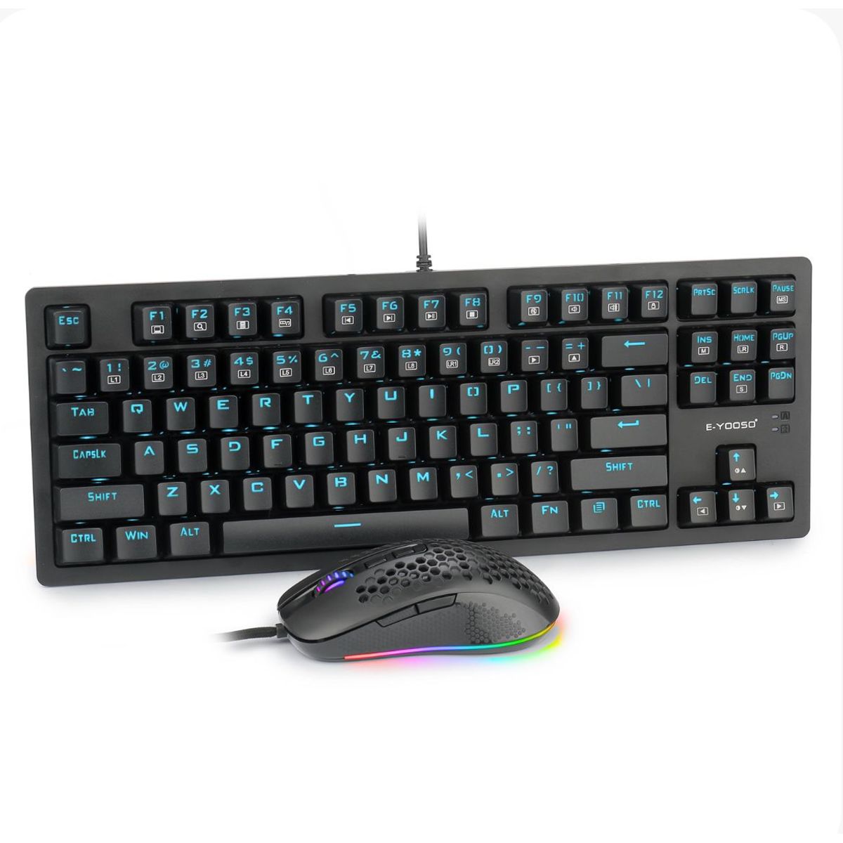 GENERICO - Teclado Mecánico Gamer E-Yooso Z737 Black Rgb