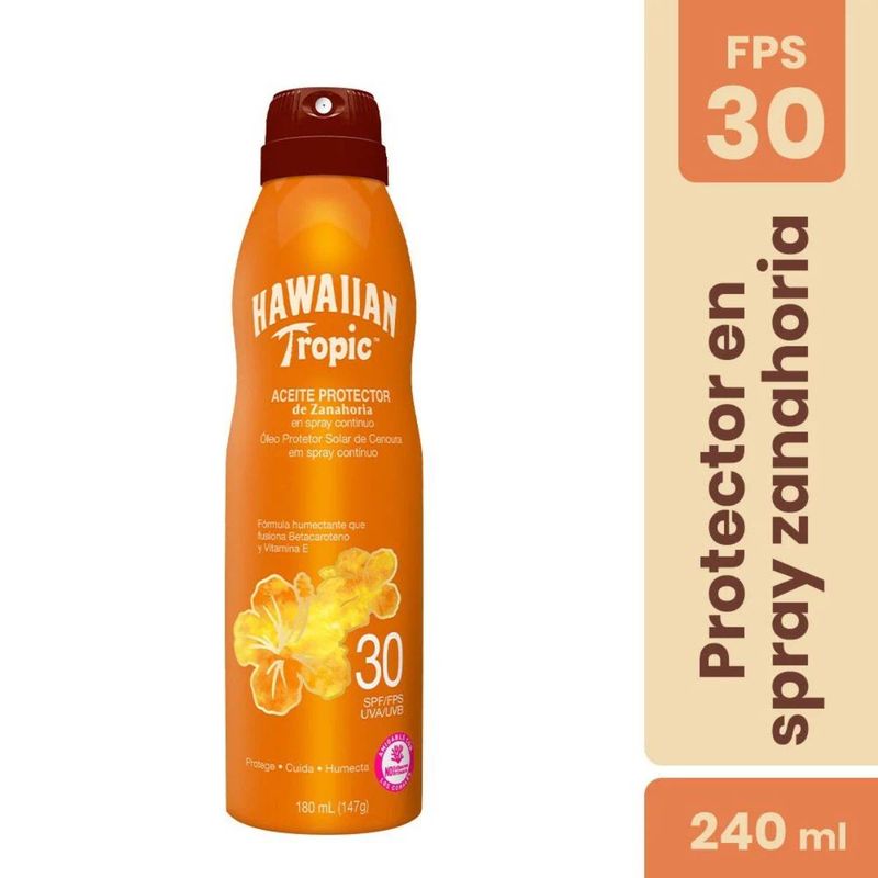 HAWAIIAN TROPIC - HAWAIIAN TROPIC Protector Solar Carrot Oil Spf 30 180mL