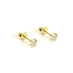 ANDREA COGGIOLA JOYAS - Aros Ovalado Virgen De Los Rayos 11mm Enchapado Oro 18K