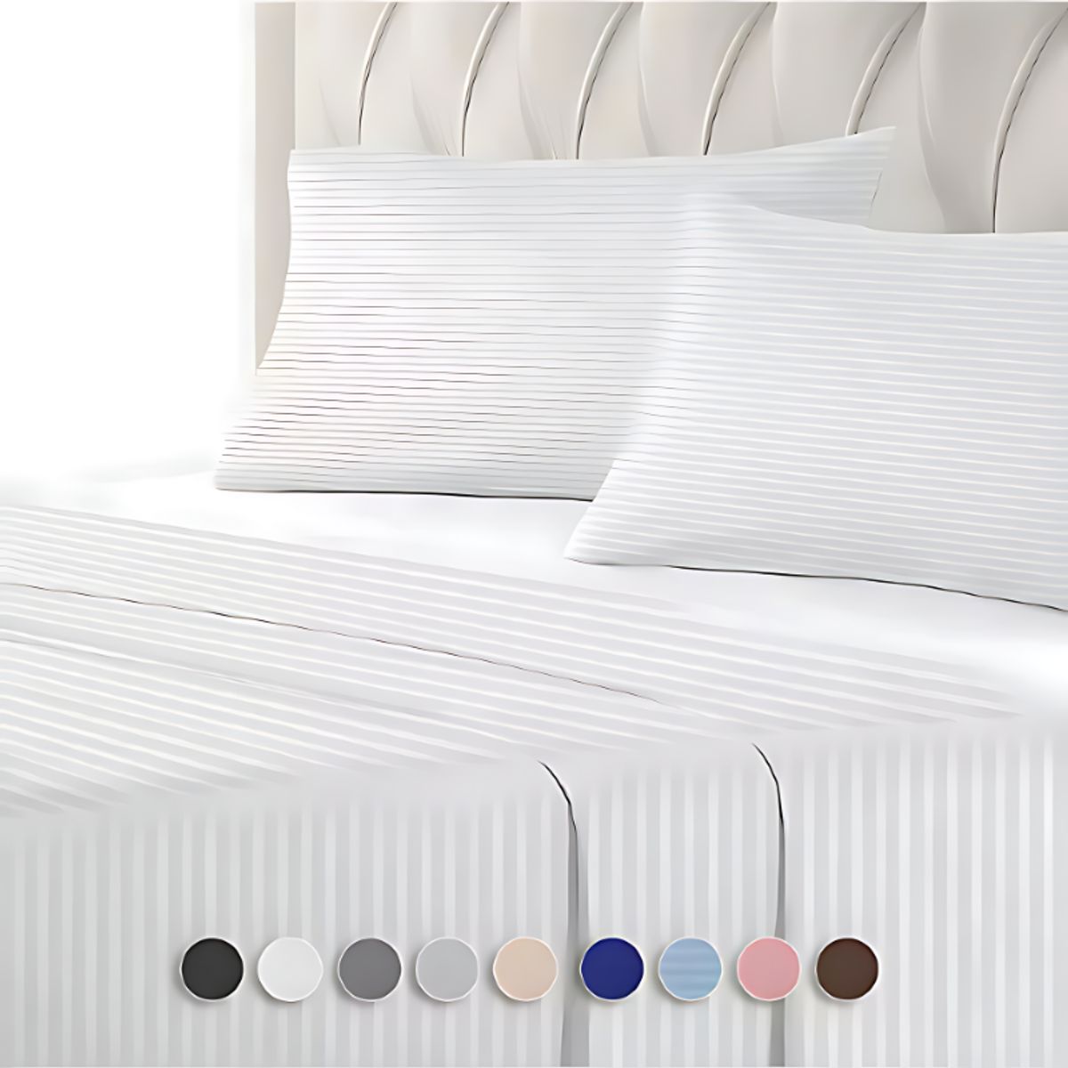 GENERICO - Juego Sábanas De Lujo 2 Plazas Microfibra Ultra Suave 4 Pzas