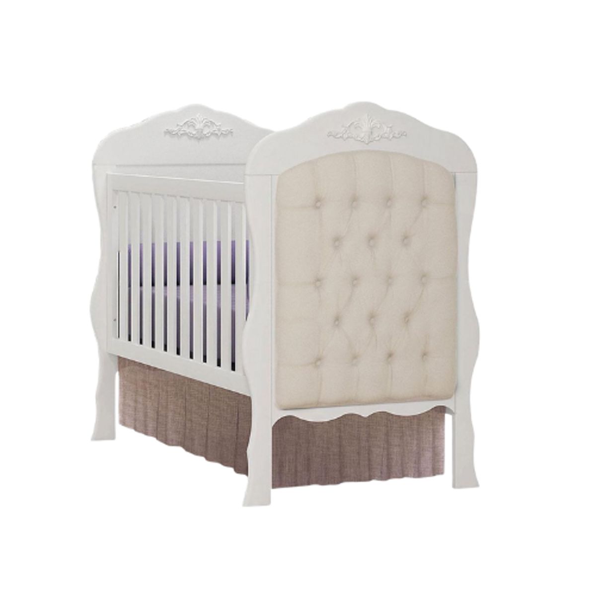 MUNDO BEBE - Cuna Evolutiva Realeza Capitone Beige Mundo Bebé