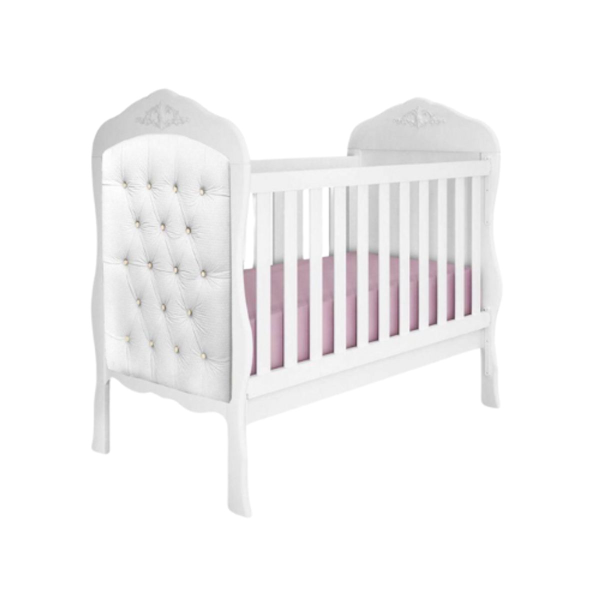 MUNDO BEBE - Cuna Realeza Capitone Blanco Evolutiva Mundo Bebé