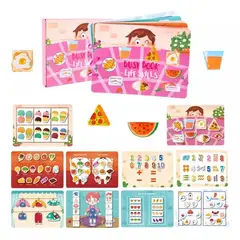 GENERICO - Libro Sensorial Montessori Didáctico Con Velcro Para Niños