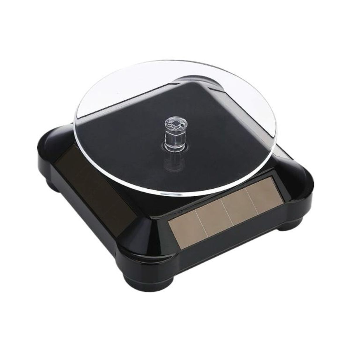 GENERICO - Exhibidor Con Base Giratoria Panel Solar o Pilas Mostrador Joyas