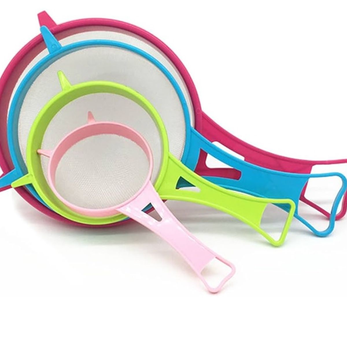 GENERICO - Set X4 Colador De Plastico Colador Escurridor Malla Fina