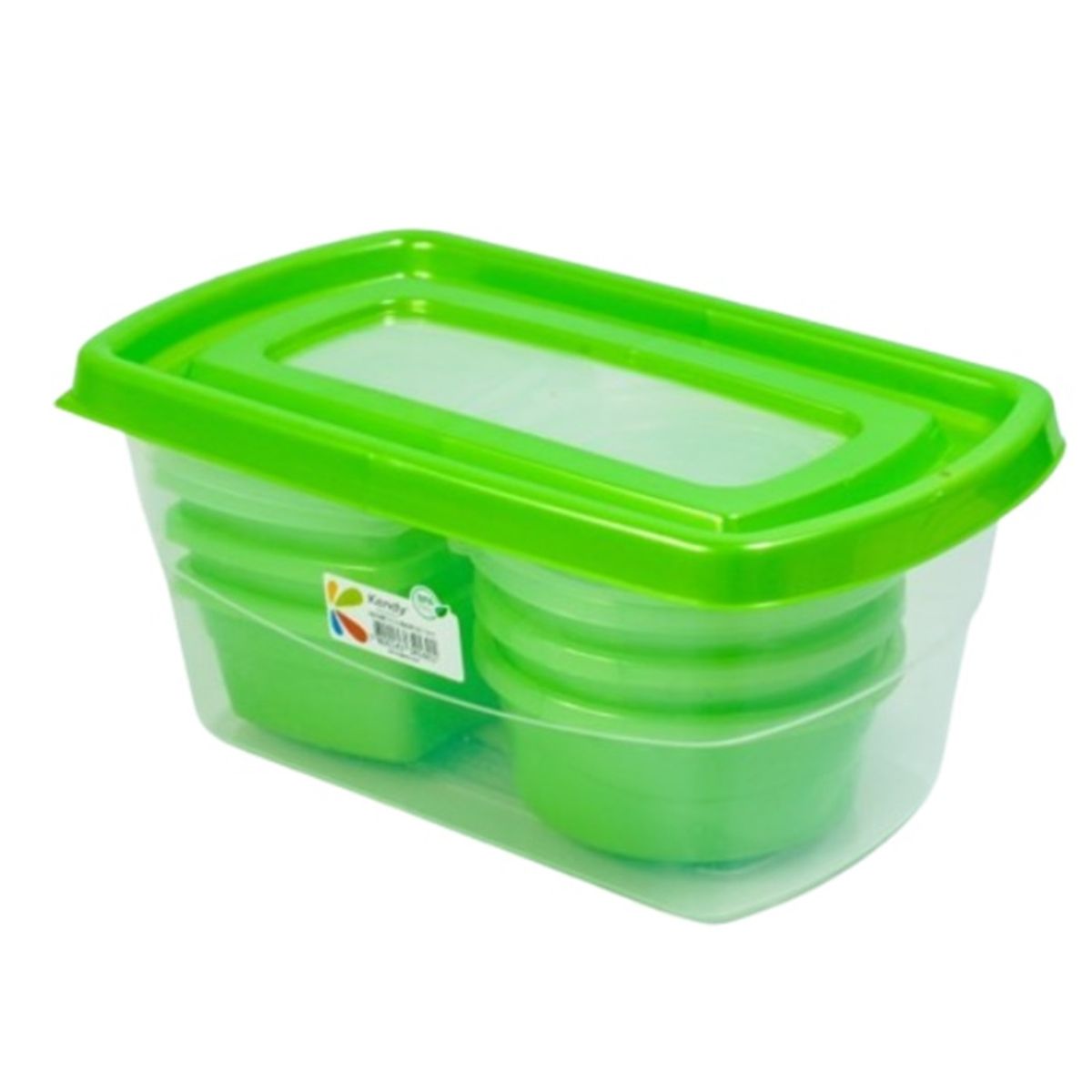 KENDY - Set Pack 6+1 Tapper Contenedor Hermeticos Para Comida