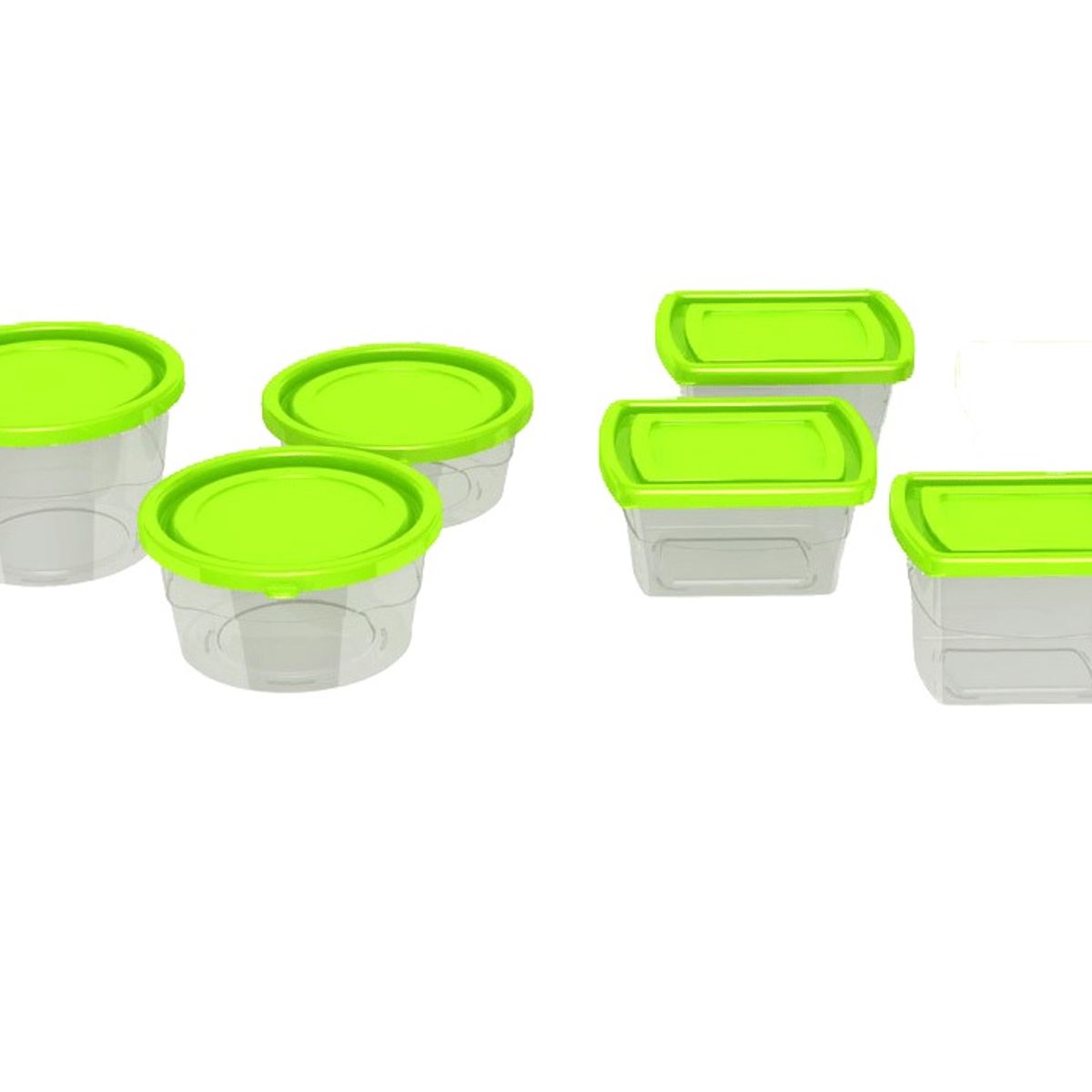 KENDY - Set Pack 6+1 Tapper Contenedor Hermeticos Para Comida