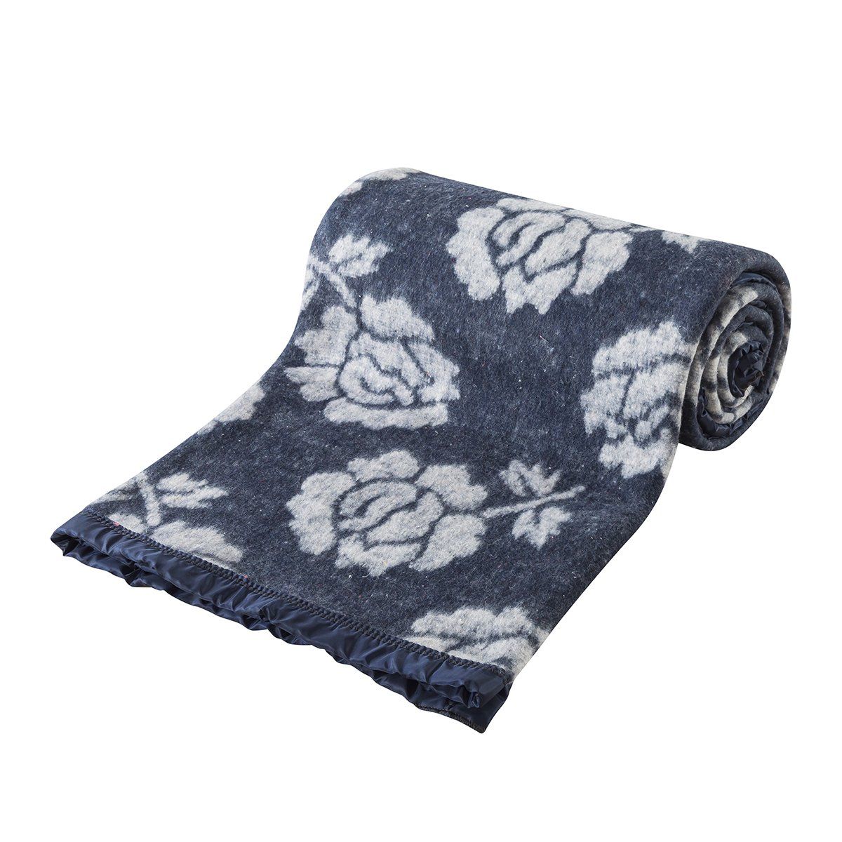 ANDES - FRAZADAS ANDES CLASSIC JACQUARD AZUL 2 PLAZAS