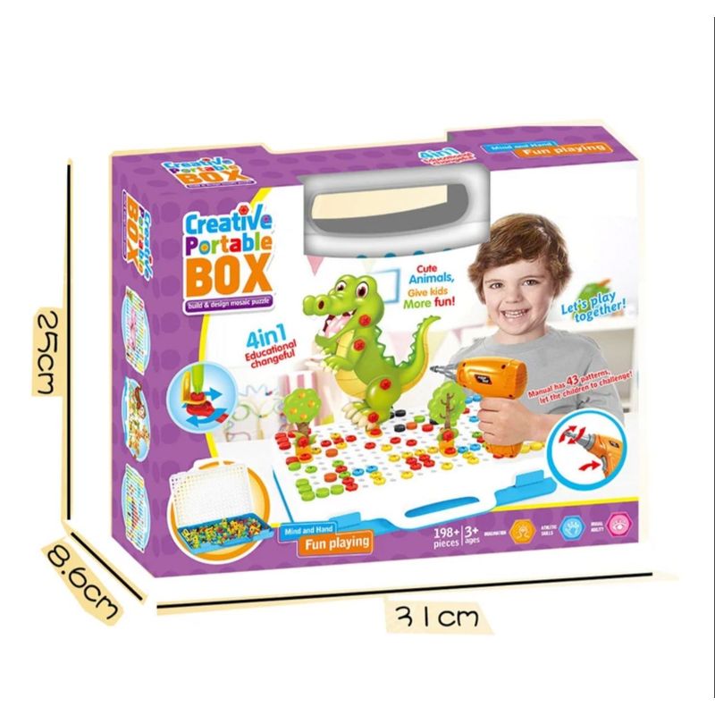 GENERICO - Maleta Interactiva De Herramientas Para Niños 4 In 1 Piezas
