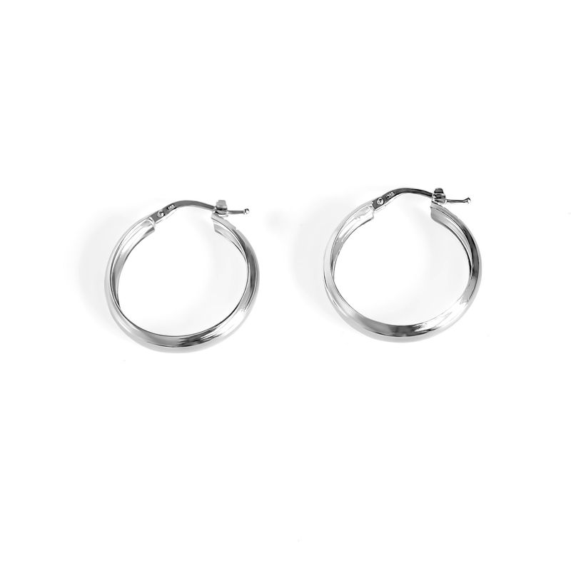 ANDREA COGGIOLA JOYAS - Aros Argolla Bisagra 23mm Plata Fina 925