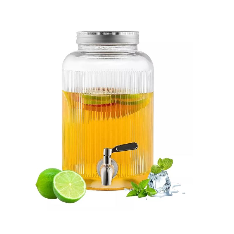 GENERICO - Jarras Vidrio Dispensador De Bebidas Jarro Para Jugo 5l