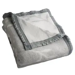 ANDES - FRAZADA 25% LANA RAMA GRIS 2 PLAZAS
