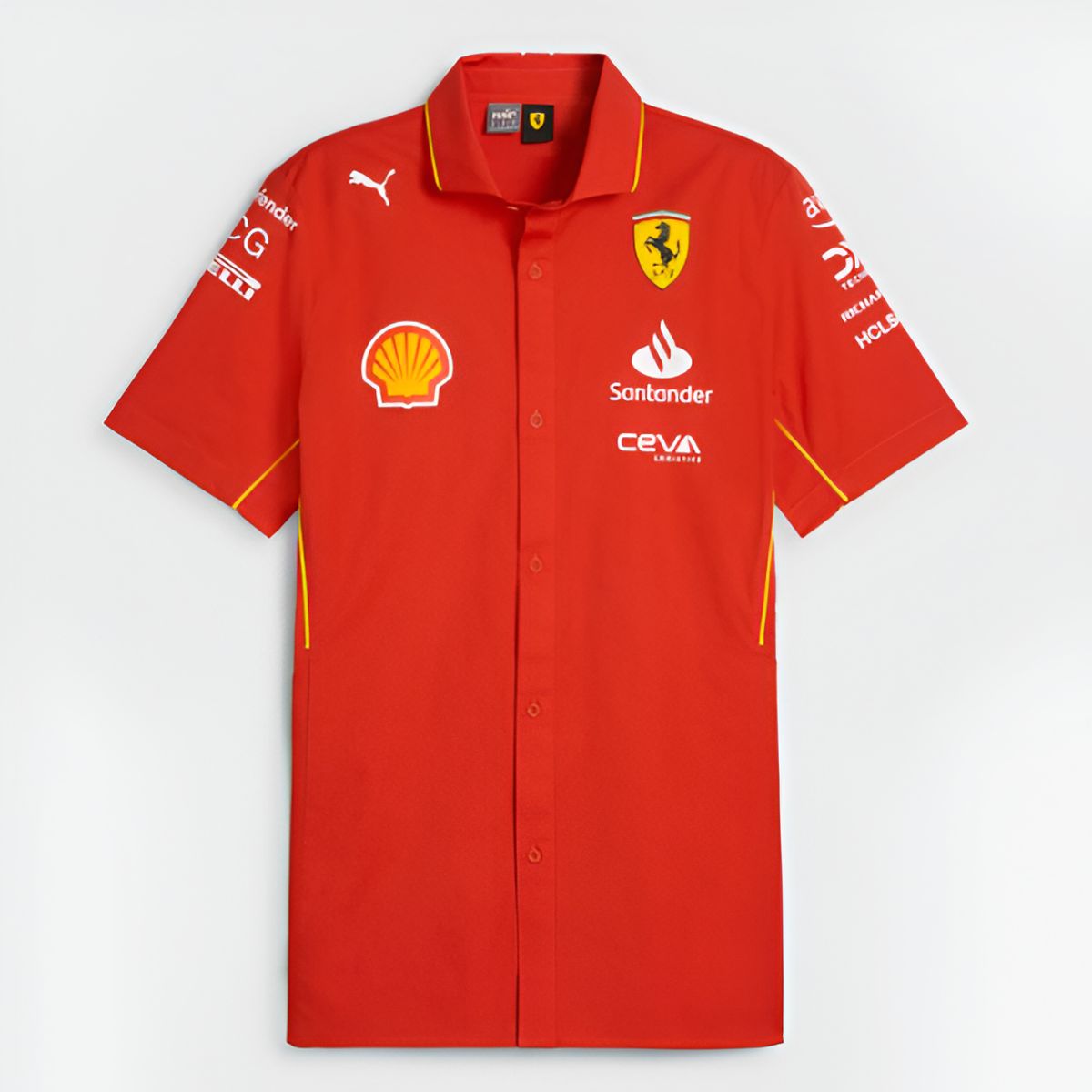 FERRARI - Camisa Formula 1 Scuderia Ferrari Oficial Roja 2024.-