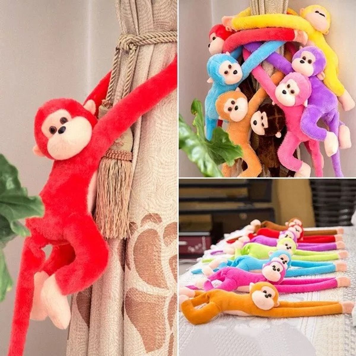 GENERICO - Peluche Felpa Mono Colgante Monito Decoración Auto