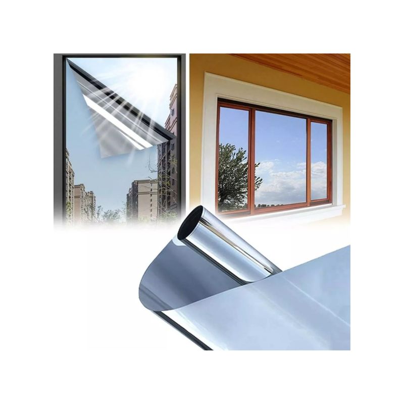 GENERICO - Pack 5 Laminas Espejadas Privacidad Ventana Efecto Espejo 1mx60cm TN