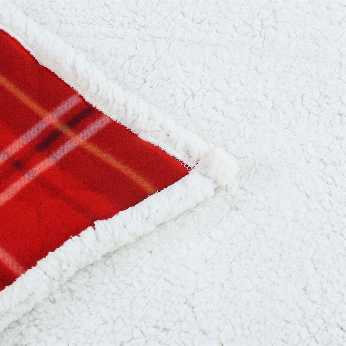 ANDES - FRAZADA ANDES CHIPORRO ESCOCES ROJO 2 PLAZAS