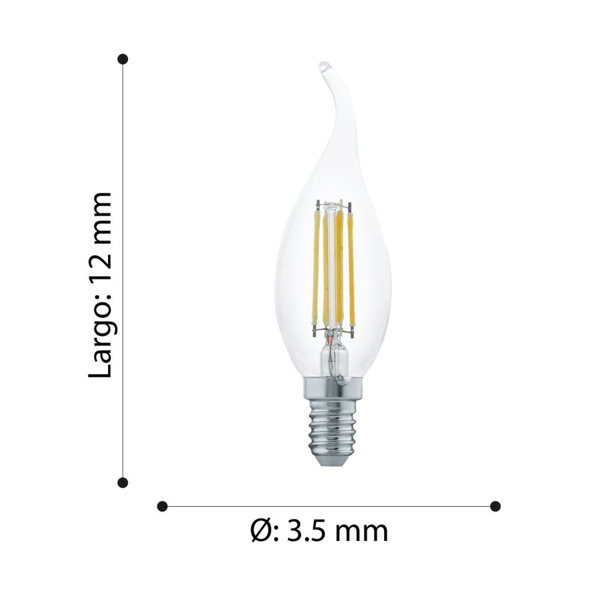 Ampolleta  LM_LED Cristal Claro 4W E14 Cod.110017, marca EGLO - Foto 2