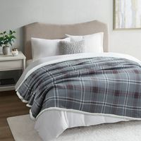 FRAZADA CHIPORRO ESCOCES GRIS 2 PLAZAS