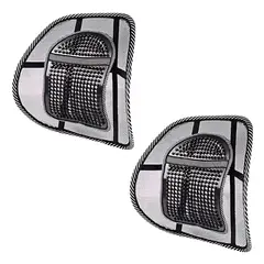 GENERICO - Pack 2 Respaldo Lumbar Asiento Auto Soporte Espalda Silla