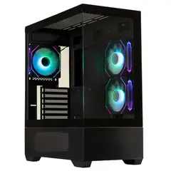 BITFENIX - Gabinete ​​Ceto Cubi ATX 3 Ventiladores Negro