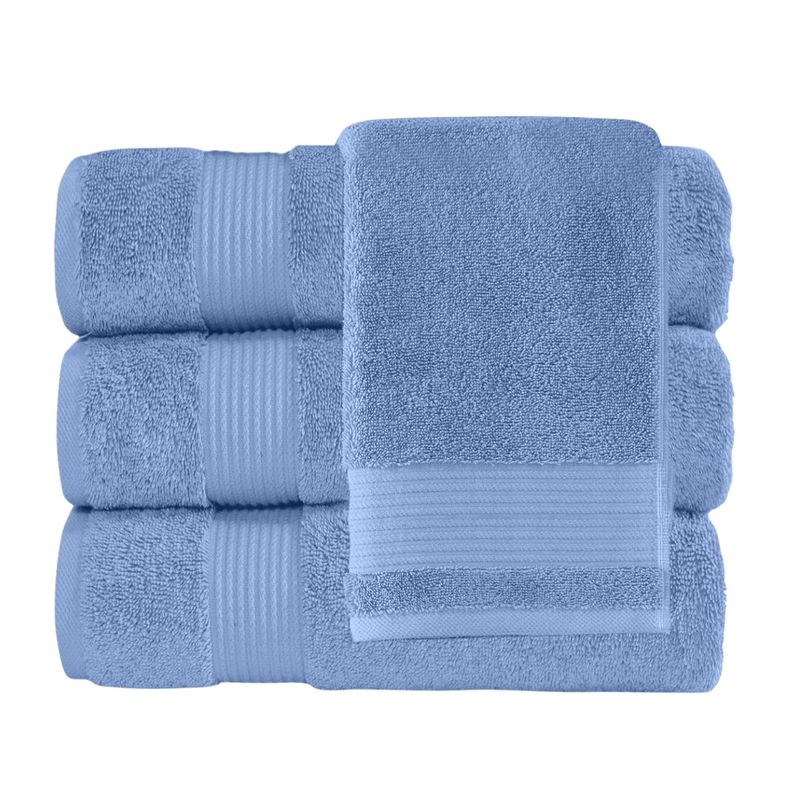 GENERICO - Set 3 Juego Toalla Grande De Baño Toallon De Algodon 70x140 Azul