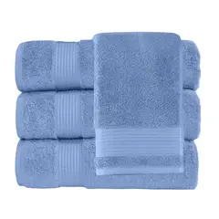 GENERICO - Set 3 Juego Toalla Grande De Baño Toallon De Algodon 70x140 Azul