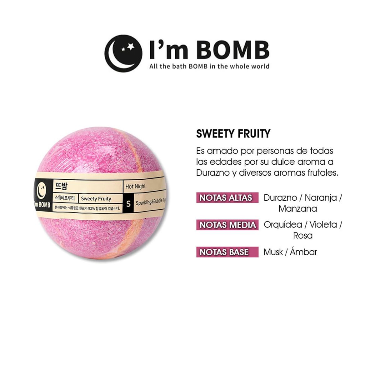 I'M BOMB - Bomba De Tina Efervescente Sweety Fruity 120g Im Bomb