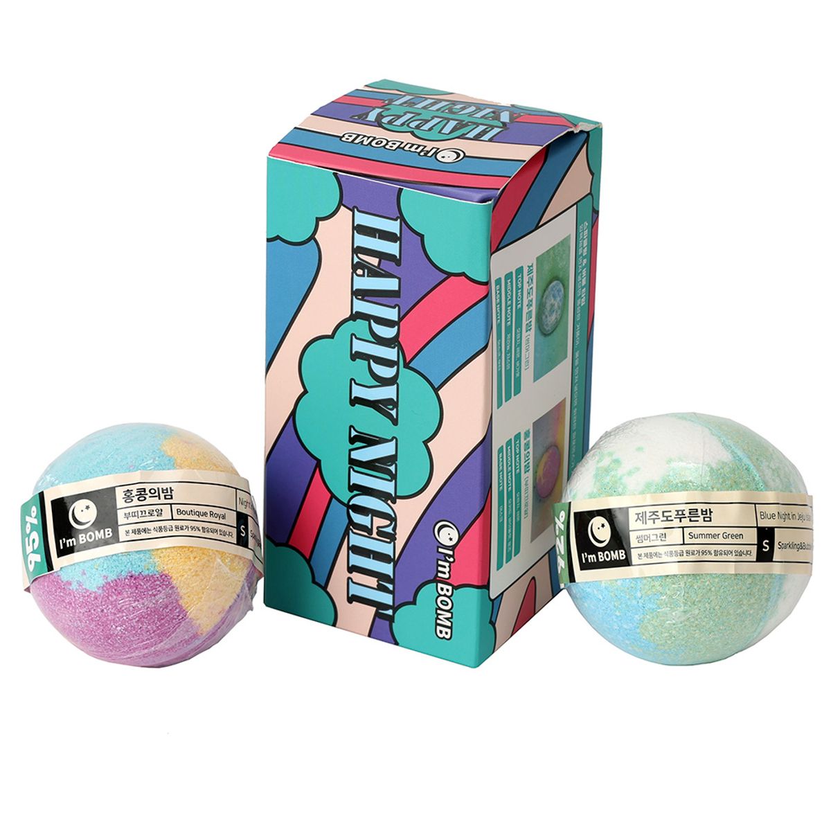 I'M BOMB - Set De 2 Bombas De Tina Con Aroma Happy Night 120g Im Bomb