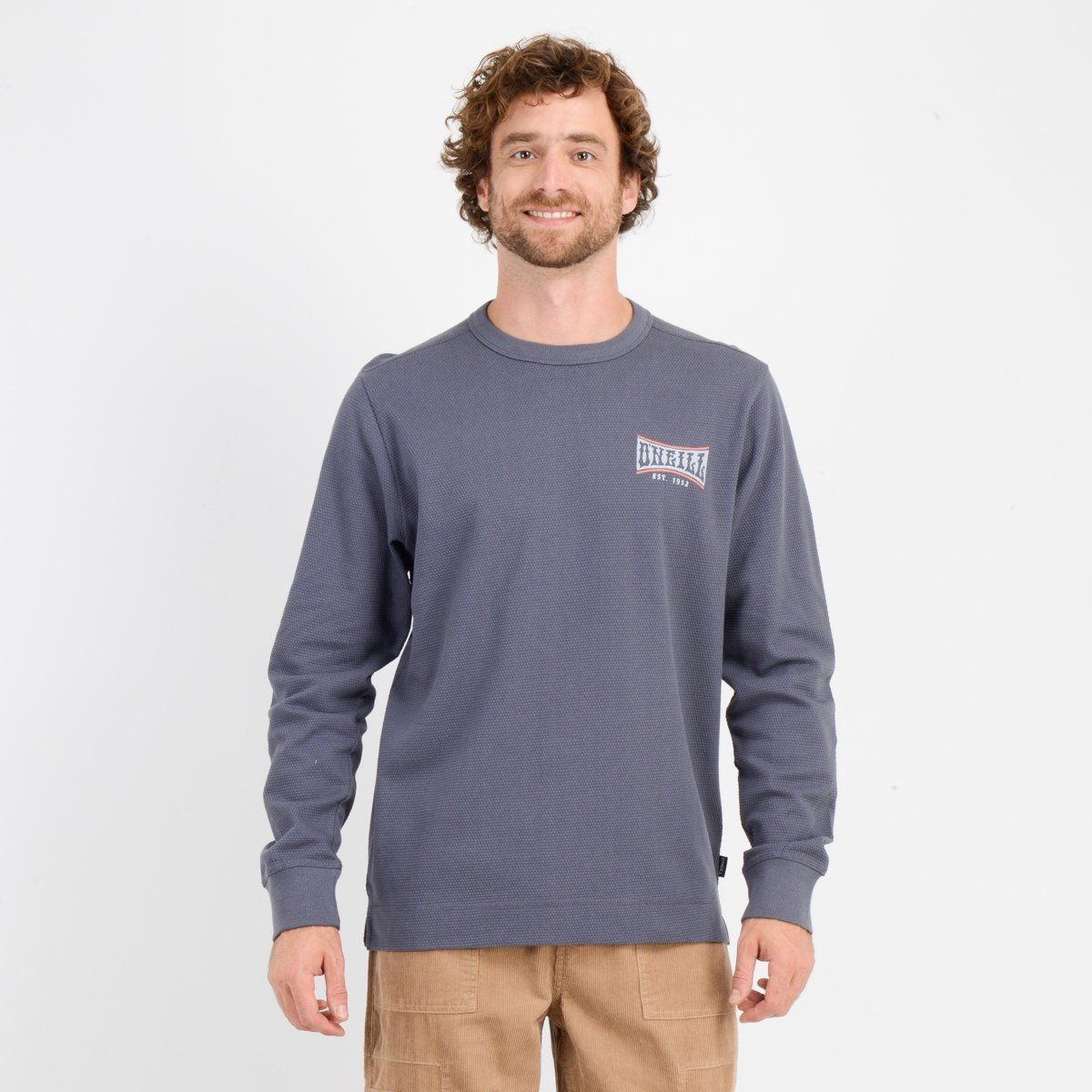 O'NEILL - POLERA MANGA LARGA BULDGE  GRIS OSCURO