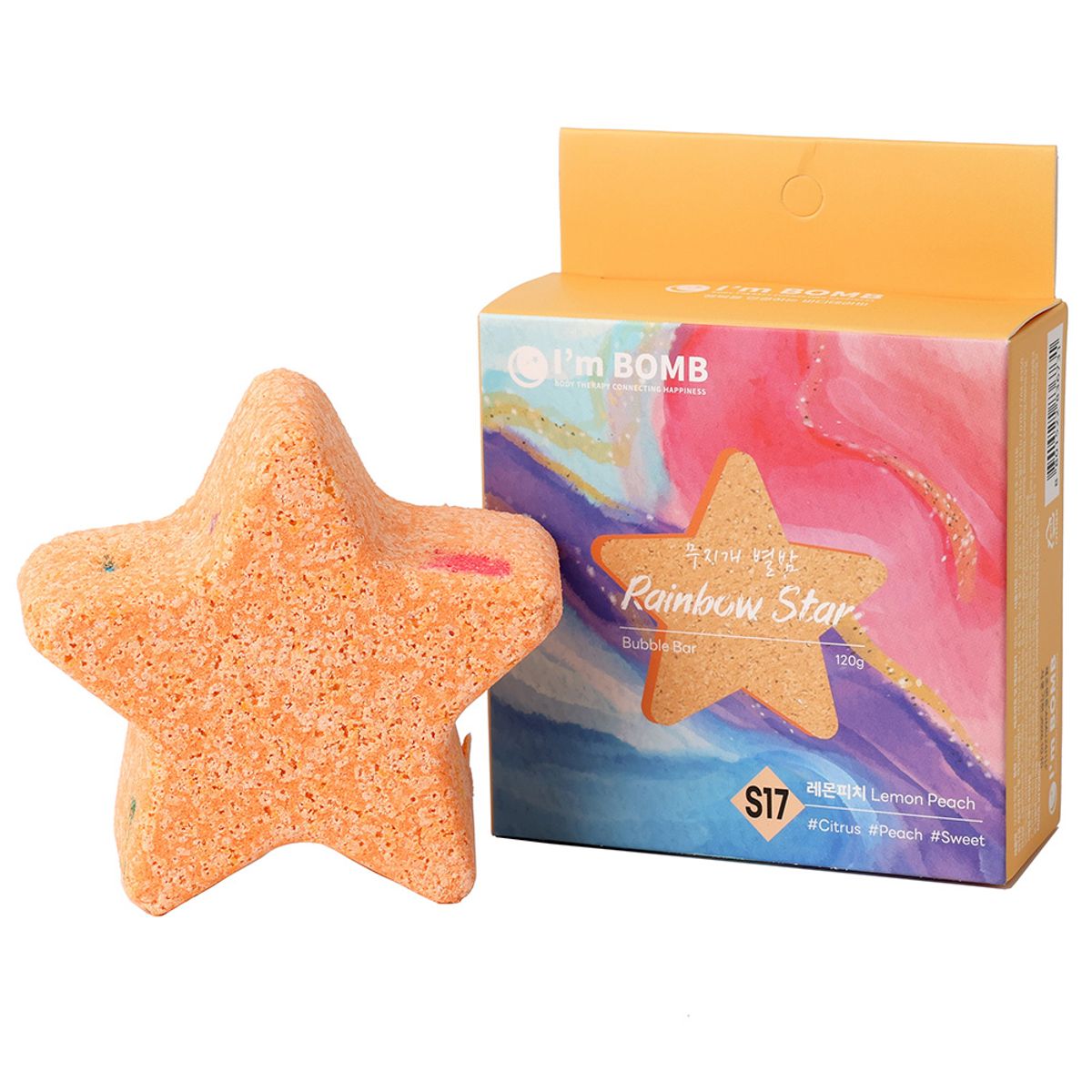 I'M BOMB - Bomba De Tina Rainbow Lemon Peach 120g Im Bomb