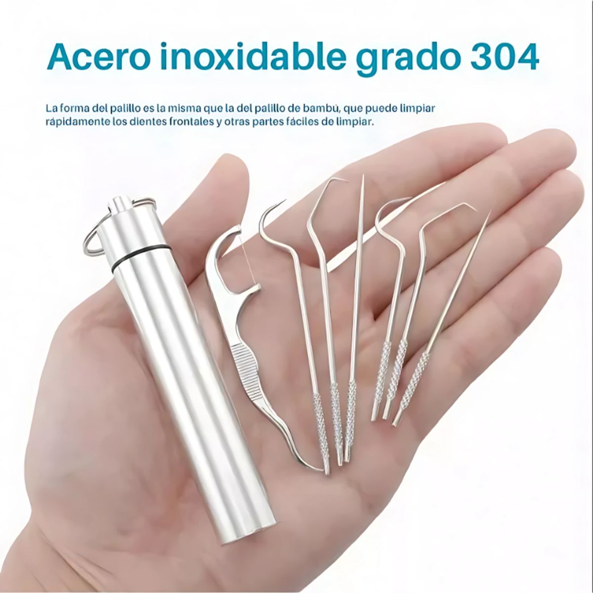 GENERICO - Set 7 Herramientas Para Higiene Cuidado Dental Limpieza