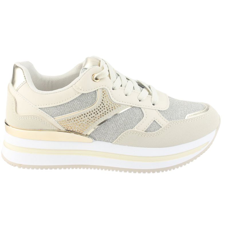 CHALADA - Zapatilla Mujer Dorado Urbano Chalada Jettixlow1-