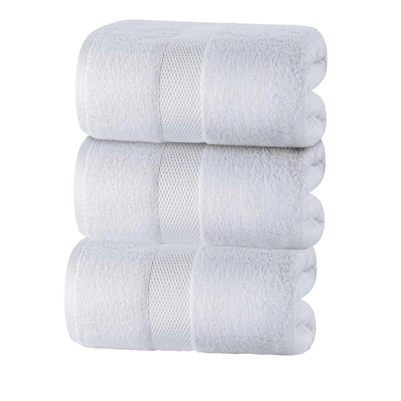 GENERICO - Set 3 Juego De Toalla Mano Toallas De Cara Algodón 34x74cm Blanco