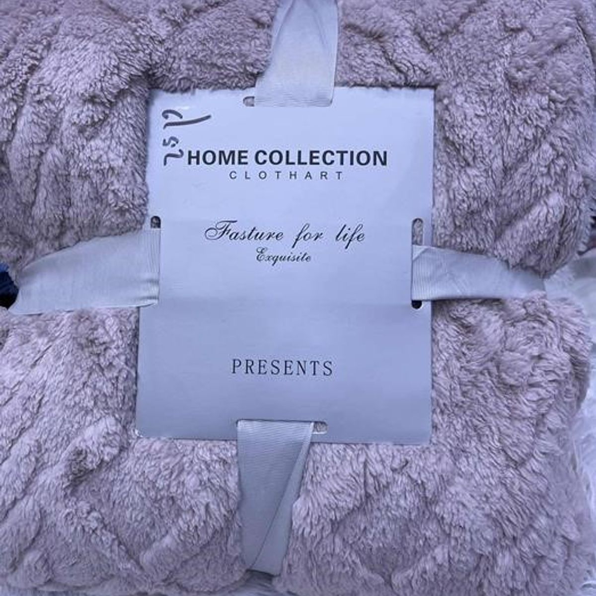 GENERICO - FRAZADA O MANTA TEXTURIZADA UNICOLOR LILA 2 PLAZAS RS