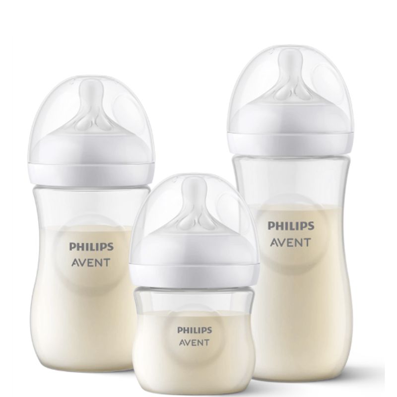 AVENT - Set 3 Mamaderas Natural Response Avent Transparente
