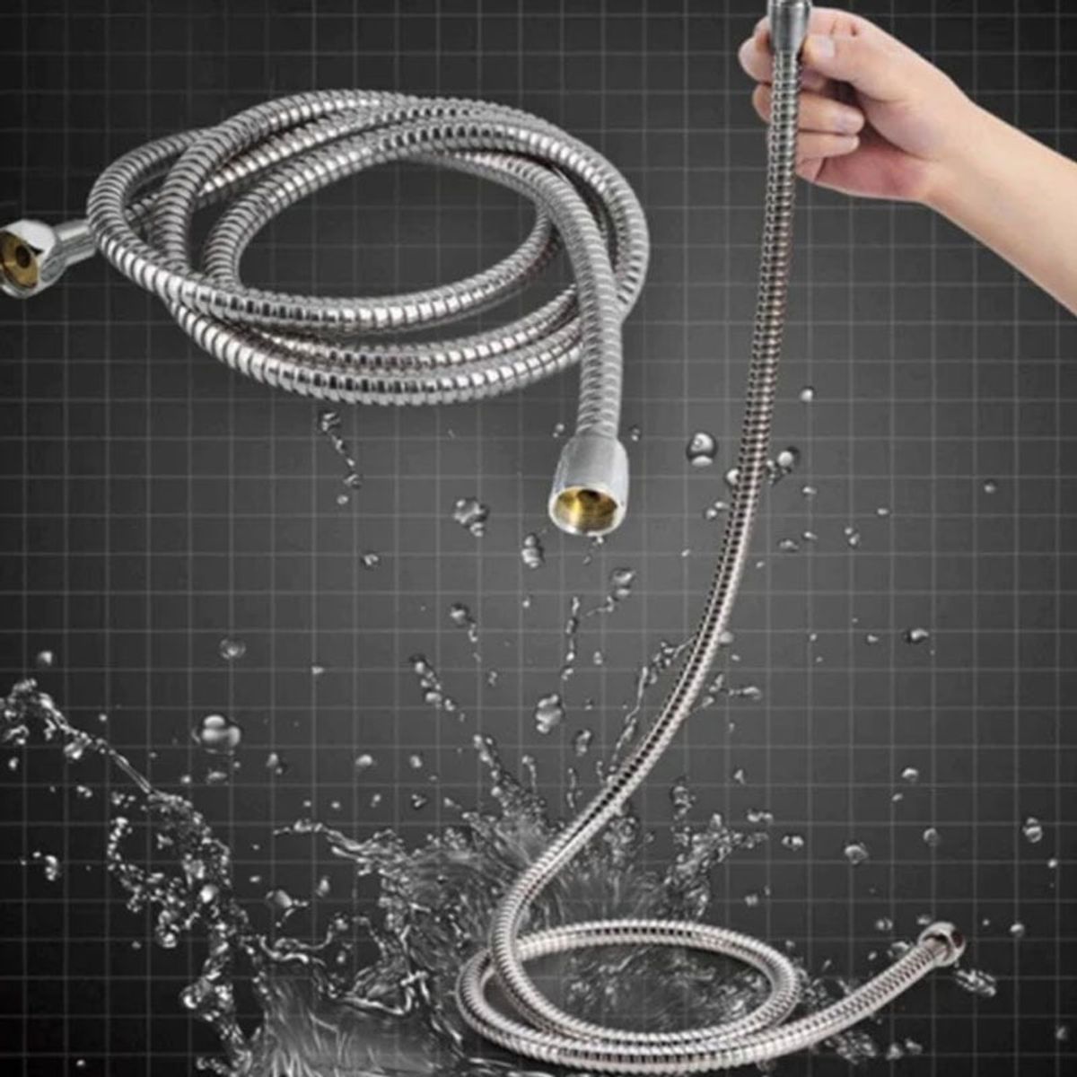 GENERICO - Manguera Flexible Ducha Extensible Cromada - 2 Metros