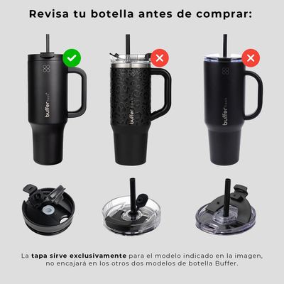 Imagen 2 del producto Tapa para Vaso Termico Mug Buffer 1,2 Lt Acero Inoxidable Frio Y Calor Bora Bora 3 - Negro