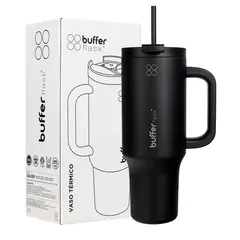 BUFFER FLASK - Vaso Termico Frio y Calor Termo Mug Buffer 1200Lt Inoxidable - Negro