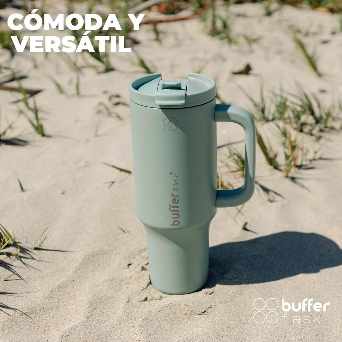 BUFFER FLASK - Vaso Termico Frio y Calor Termo Mug Buffer 1200Lt Inoxidable - Verde