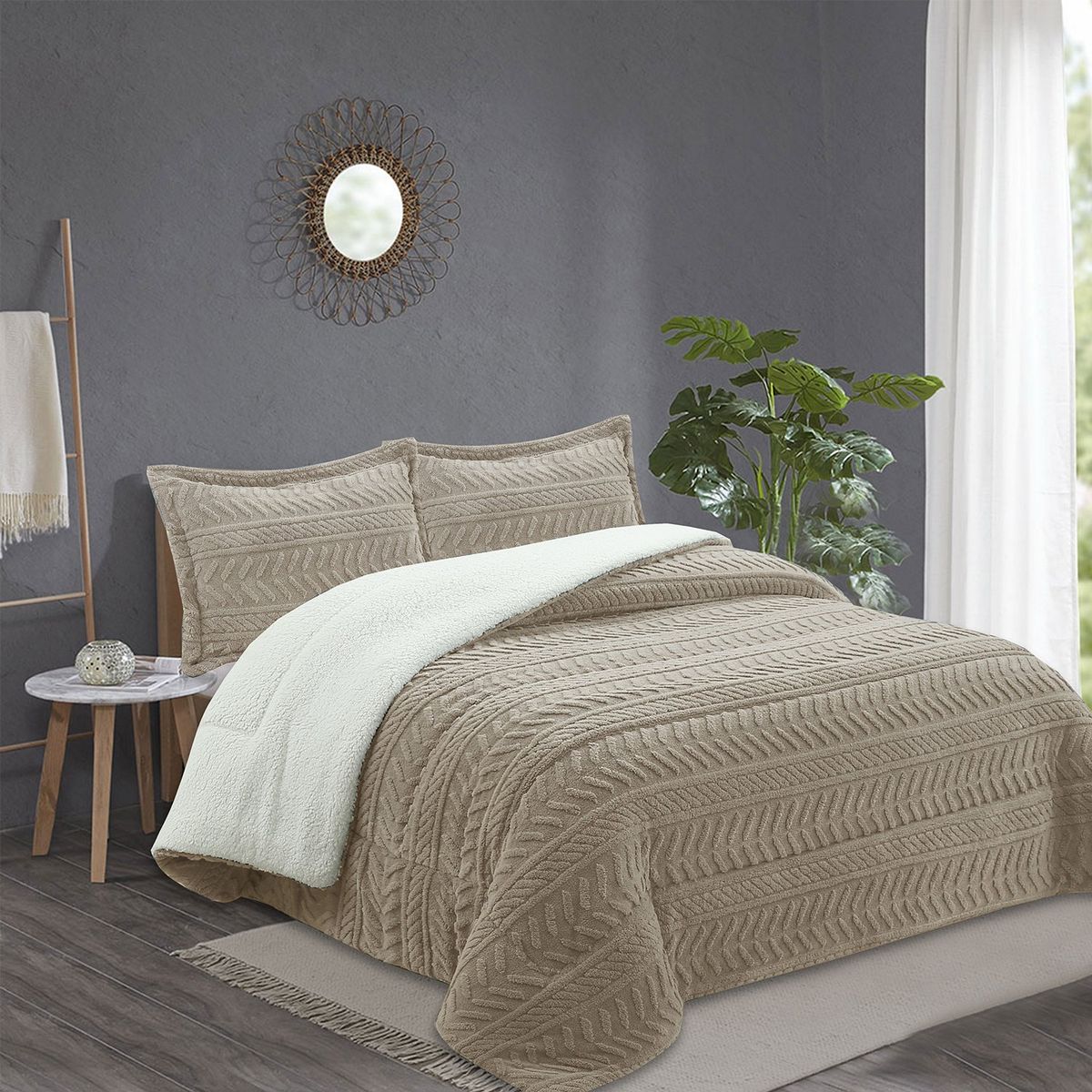 ANDES - PLUMON ANDES CHIPORRO JACQUARD BEIGE 2 PLAZA