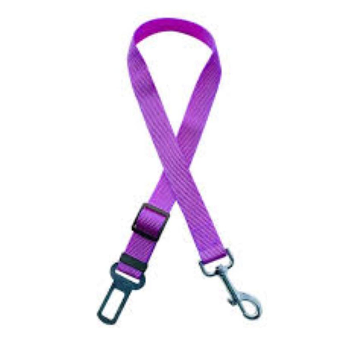 METALFER - Cinturón De Seguridad Resistent Para Mascotas Perro Lila