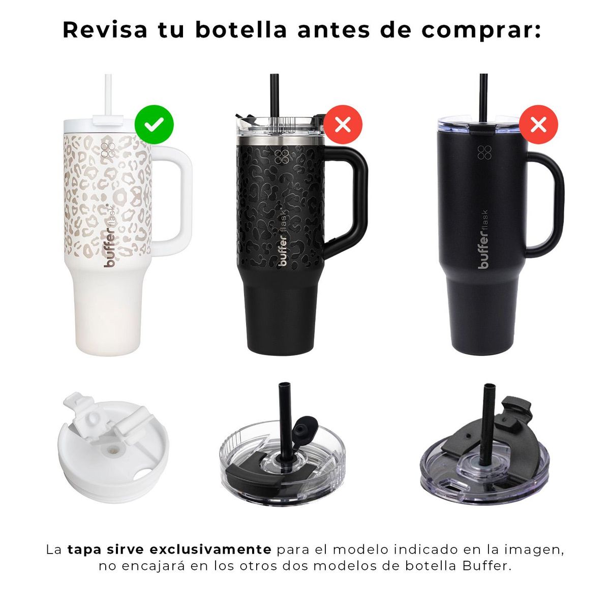 BUFFER FLASK - Tapa para Vaso Termico Mug Buffer 1,2 Lt Acero Inoxidable Frio Y Calor Bora Bora 3 - Blanco